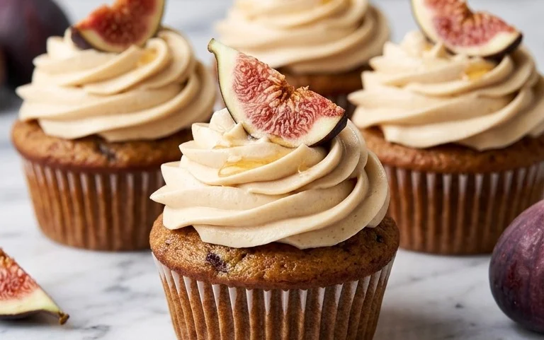 Honey Fig Cupcakes With Cream Cheese Frosting