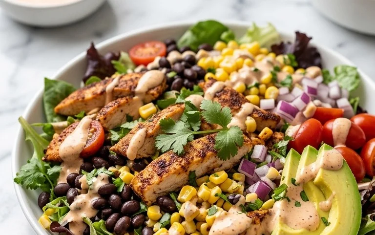 Spicy Southwest Salad Fiesta-Flavorful Healthy Meal